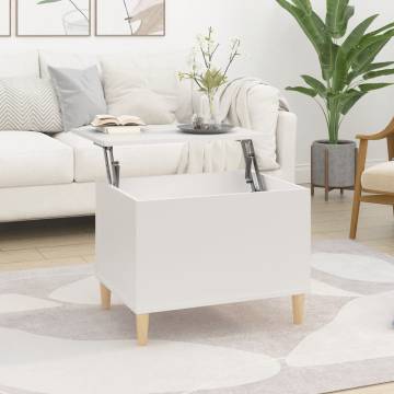 Coffee Table White 60x44.5x45 cm Engineered Wood