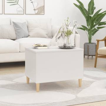 Coffee Table White 60x44.5x45 cm Engineered Wood