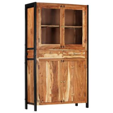 Highboard 100x40x175 cm Solid Acacia Wood