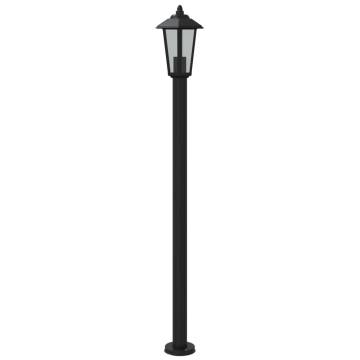 Outdoor Floor Lamps 3pcs Black 120 cm Stainless Steel