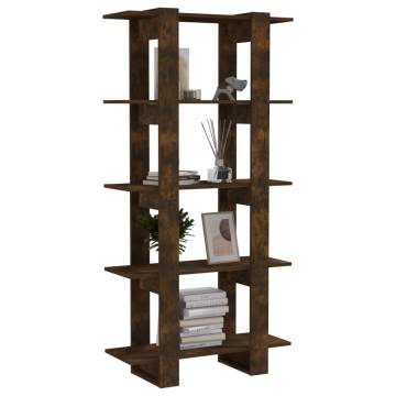 Book CabinetRoom Divider Smoked Oak 80x30x160 cm Engineered Wood