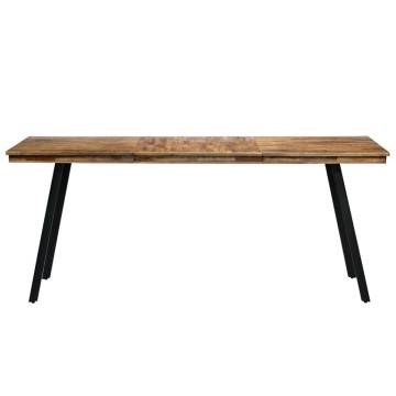 Dining Table Reclaimed Teak and Steel 180x90x76 cm