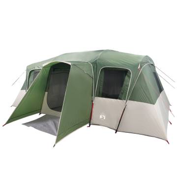 Family Tent Tunnel 16-Person Green Waterproof