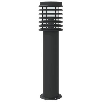 Outdoor Floor Lamp with Sensor Black 60 cm Stainless Steel