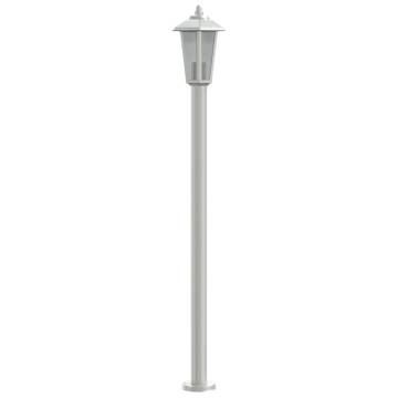 Outdoor Floor Lamp Silver 120 cm Stainless Steel