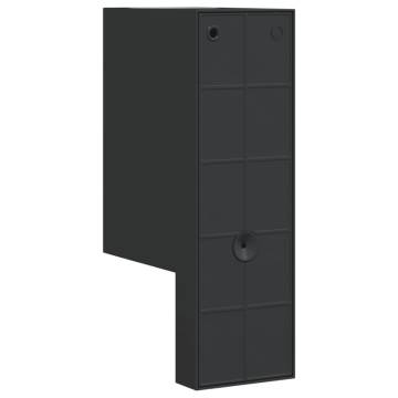 Outdoor Wall Light with Sensor Black Die-cast Aluminium