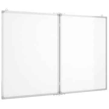 Magnetic Whiteboard Foldable 120x80x1.7 cm Aluminium