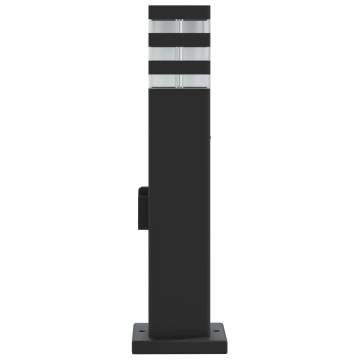 Outdoor Floor Lamp with Outlet Black 50 cm Aluminium