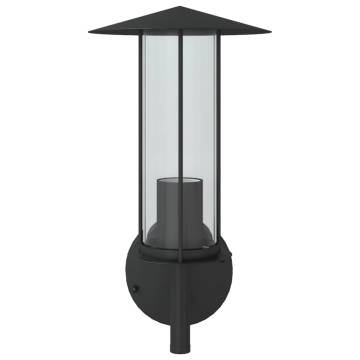 Outdoor Wall Light Black Stainless Steel