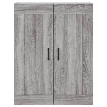 Highboard Grey Sonoma 69.5x34x180 cm Engineered Wood