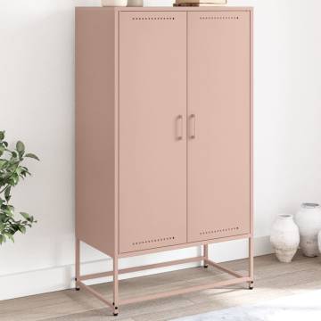 Highboard Pink 68.5x38.5x123.5 cm Steel