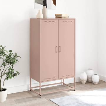 Highboard Pink 68.5x38.5x123.5 cm Steel