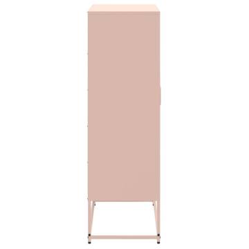 Highboard Pink 68.5x38.5x123.5 cm Steel