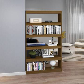 Book CabinetRoom Divider Honey Brown 100x30x167.5 cm Solid Pinewood