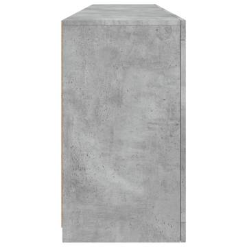 Sideboard with LED Lights Concrete Grey 164x37x67 cm