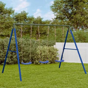 Swing Frame for Outdoor with 6 Hanging Hooks Blue Steel