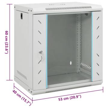 12U Wall Mounted Network Cabinet 19" IP20 53x40x60 cm