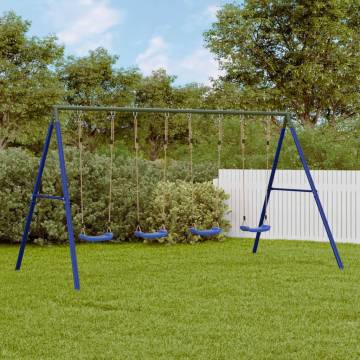 Swing Frame for Outdoor with 8 Hanging Hooks Blue Steel