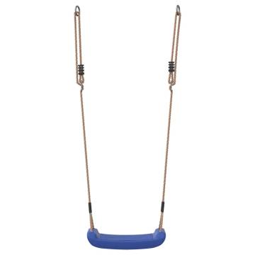 Outdoor Swing Seat for Kids Single with Adjustable Rope Blue