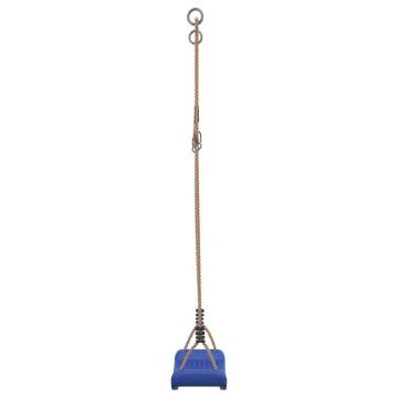 Outdoor Swing Seat for Kids Single with Adjustable Rope Blue