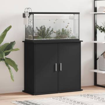  Aquarium Stand Black 81x36x73 cm Engineered Wood