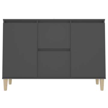  Sideboard Grey 101x35x70 cm Engineered Wood