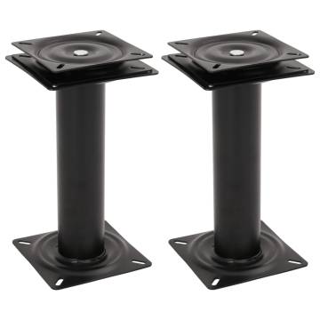  2 pcs Boat Seat Pedestals with 360° Seat Swivel Steel