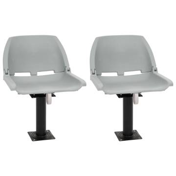  Boat Seats 2 pcs with Pedestal 360° Rotatable