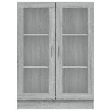  Vitrine Cabinet Grey Sonoma 82.5x30.5x115 cm Engineered Wood