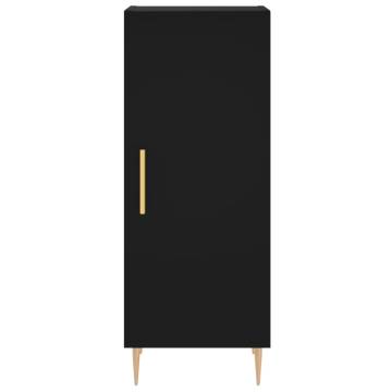  Highboard Black 34.5x34x180 cm Engineered Wood