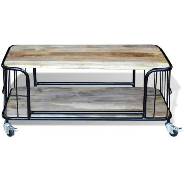  Coffee Table Solid Mango Wood 100x50x35 cm