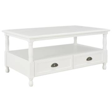  Coffee Table White 100x55x45 cm Wood