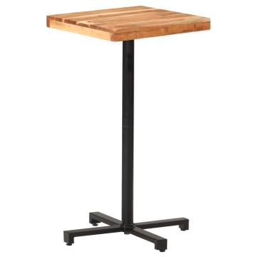  Bar Table Square 50x50x110 cm Solid Acacia Wood