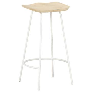  Bar Stools 2 pcs Solid Mango Wood