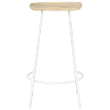  Bar Stools 2 pcs Solid Mango Wood