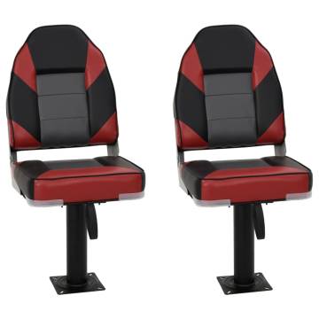  Boat Seats 2 pcs with Pedestal 360° Rotatable