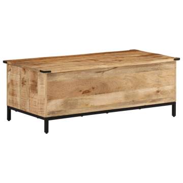  Coffee Table with Drawers 110x50x40 cm Solid Wood Mango