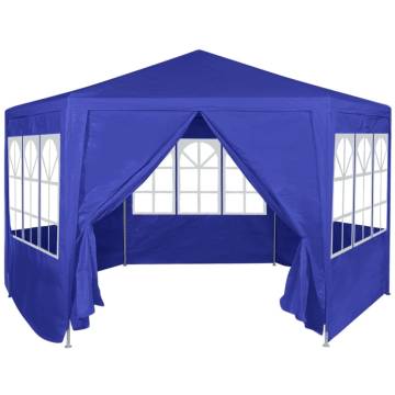  Marquee with 6 Side Walls Blue 2x2 m