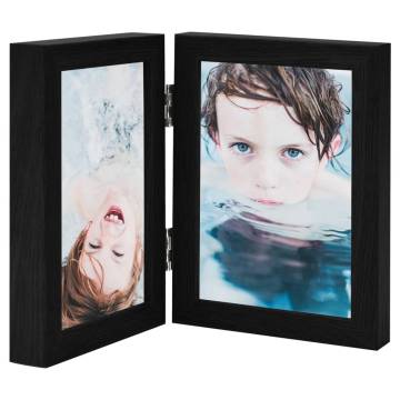  Bifold Photo Frame Collage Black 2x