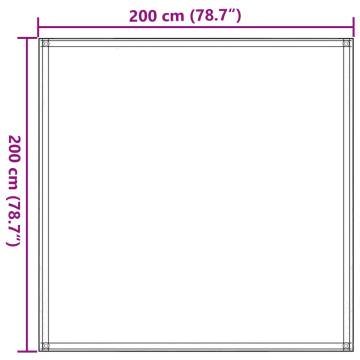  Tent Carpet Light Green 200x200 cm HDPE