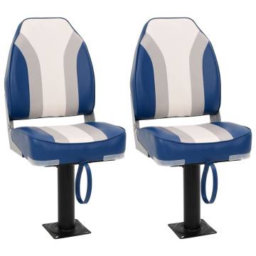  4 Piece Foldable Boat Seat Set High Backrest