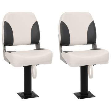  Boat Seats 2 pcs with Pedestal 360° Rotatable