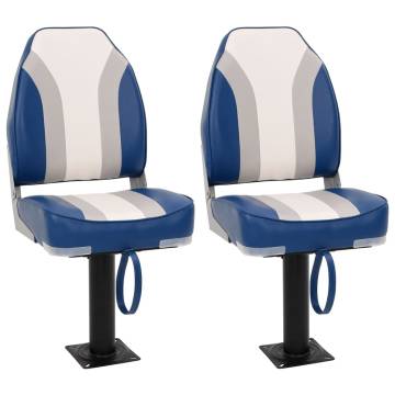  Boat Seats 2 pcs with Pedestal 360° Rotatable