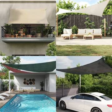  Sunshade Sail 160 gm² Square Sand 2.5x2.5 m HDPE