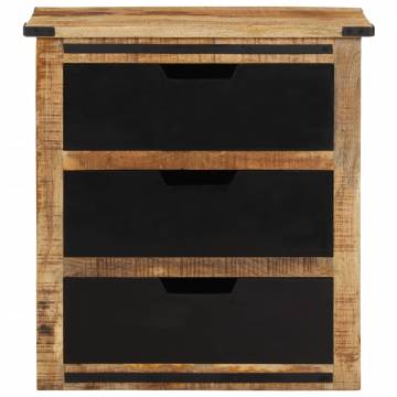  Sideboard with 3 Drawers 55x35x60 cm Solid Wood Mango