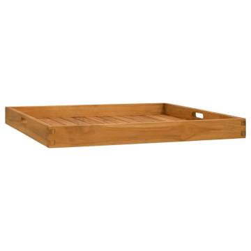  Serving Tray 70x70 cm Solid Teak Wood