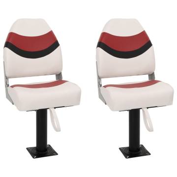  Boat Seats 2 pcs with Pedestal 360° Rotatable