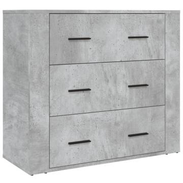  Highboard Concrete Grey Engineered Wood