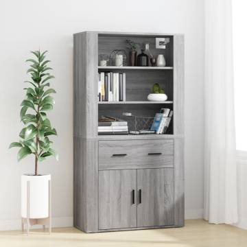  Highboard Grey Sonoma Engineered Wood