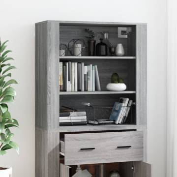  Highboard Grey Sonoma Engineered Wood